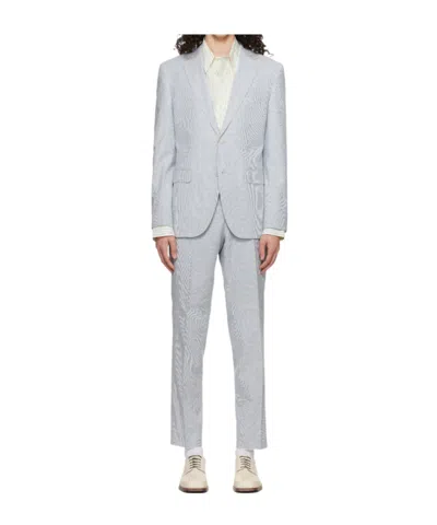 Hugo Boss Single-breasted Two-piece Suit In Gray
