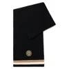 Hugo Boss Ski Virgin-wool Scarf With Logo Badge In Black
