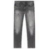 Hugo Boss Skinny-fit Jeans In Distressed Grey Stretch Denim In Gray