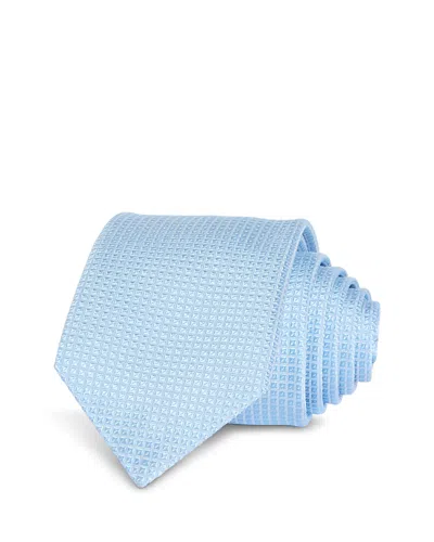 Hugo Boss Skinny Grid Tie In Blue
