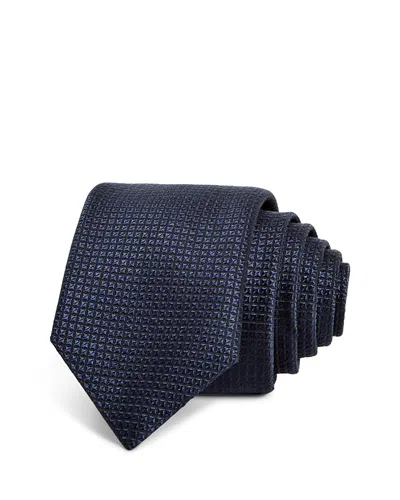 Hugo Boss Skinny Grid Tie In Neutral