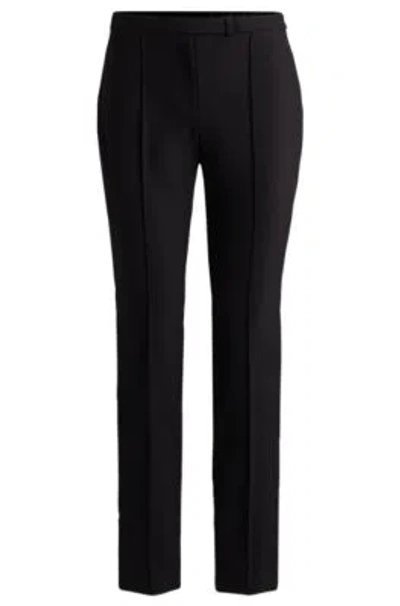 Hugo Boss Skinny-leg Trousers In Performance-stretch Fabric In Black