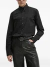 Hugo Boss Skull-button Shirt In Black