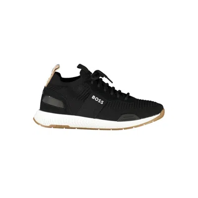 Hugo Boss Titanium-runn-knst-n Sneaker In Black