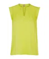 Hugo Boss Relaxed-fit Tailored Blouse In Stretch Silk In Yellow