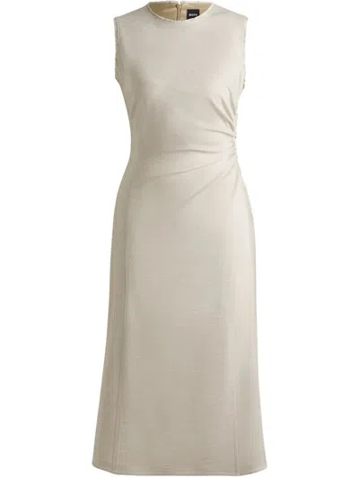 Hugo Boss Sleeveless Dress In Nude