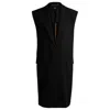 HUGO BOSS SLEEVELESS JACKET WITH CONCEALED CLOSURE AND SIGNATURE LINING