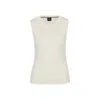 HUGO BOSS SLEEVELESS KNITTED TOP WITH RIBBED STRUCTURE