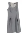Hugo Boss Sleeveless Shift Dress In Grey Wool In Grey