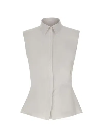 Hugo Boss Sleeveless Shirt In White
