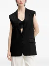 Hugo Boss Sleeveless Single-breasted Waistcoat In Black