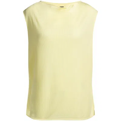 Hugo Boss Sleeveless T-shirt With Ribbed Front In Green