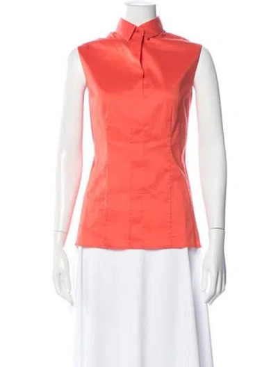 Pre-owned Hugo Boss Sleeveless Top In Orange