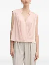 Hugo Boss Regular-fit Blouse In Stretch Silk In Pink