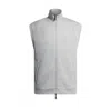 Hugo Boss Sleeveless Zip-up Sweatshirt In Cotton In Grey