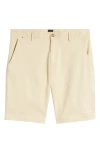 Hugo Boss Boss Slice Flat Front Shorts In Light Beige