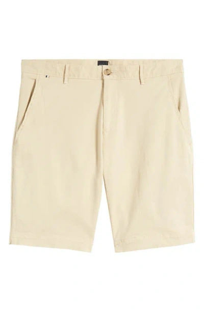 Hugo Boss Boss Slice Flat Front Shorts In Light Beige