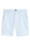 Hugo Boss Boss Slice Flat Front Shorts In Light Blue