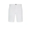 HUGO BOSS SLICE-SHORT WHITE SLIM FIT SHORTS IN STRETCH COTTON 50512524 100