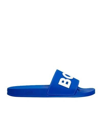 Hugo Boss Slide Sandal In Blue