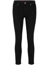 Hugo Boss Slim Cut Cotton Trousers In Black
