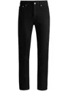 Hugo Boss Slim-fit Jeans In Black Stretch Denim In Black