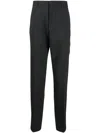 Hugo Boss Slim-cut Mid-rise Trousers In Black