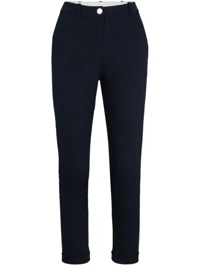 Hugo Boss Regular-fit Trousers In Stretch-cotton Twill In Dark Blue