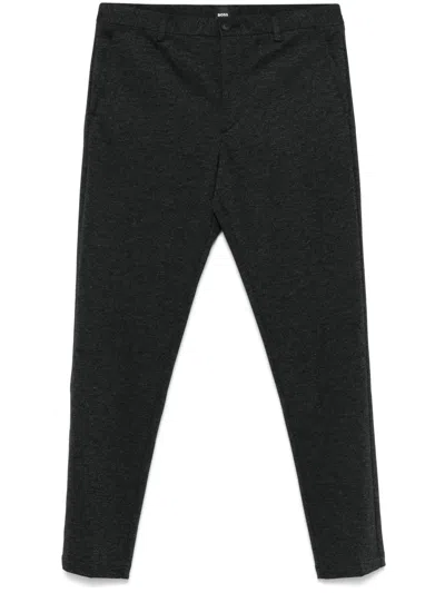 Hugo Boss Slim-cut Trousers In Black