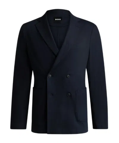 Hugo Boss Slim-fit Blazer In Black