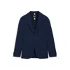 Hugo Boss Slim-fit Blazer In Checked Stretch Cloth In Blue