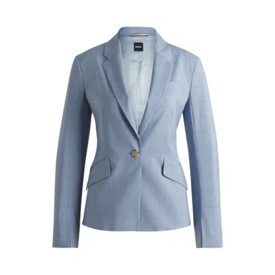 HUGO BOSS SLIM-FIT BLAZER IN CHECKED WOOL