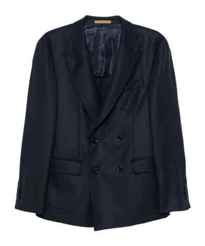Hugo Boss Slim-fit Blazer In Micro-patterned Wool In Black