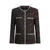 Hugo Boss Slim-fit Blazer In Multicoloured Bouclé In Multi