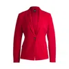 Hugo Boss Regular-fit Jacket In Crease-resistant Crepe In Red