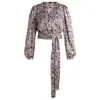 Hugo Boss Slim-fit Blouse In Printed Satin Twill In Multi