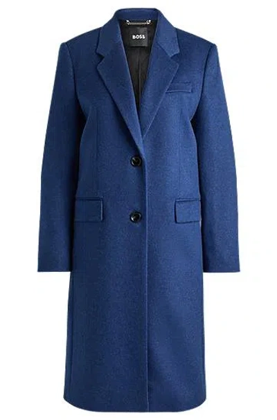 Hugo Boss Slim-fit Business Coat In Virgin Wool And Cashmere In Multi