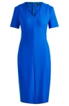 Hugo Boss Slim-fit Business Dress In Stretch Fabric In Sonic Blue