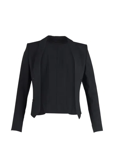 Pre-owned Hugo Boss Slim-fit Button Blazer In Black