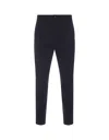 HUGO BOSS SLIM FIT CHINO TROUSERS IN NAVY BLUE STRETCH GABARDINE