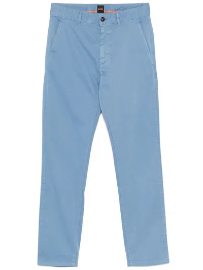 Hugo Boss Slim-fit Chinos In Blue