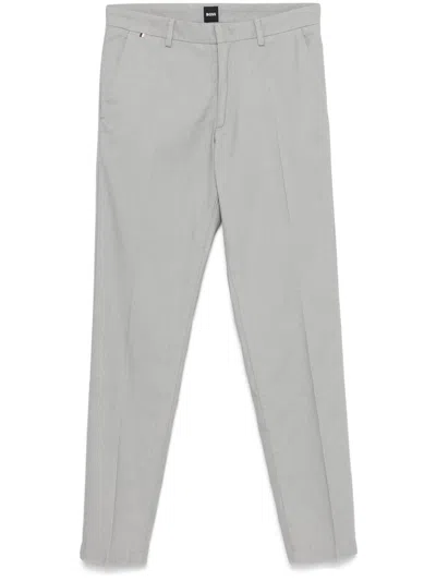 Hugo Boss Slim-fit Chinos In Grey