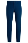 Hugo Boss Slim-fit Chinos In Easy-iron Four-way Stretch Fabric In Blue