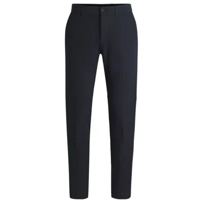 Hugo Boss Slim-fit Chinos In Easy-iron Four-way Stretch Fabric In Blue