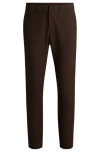 Hugo Boss Slim-fit Chinos In Easy-iron Four-way Stretch Fabric In Black