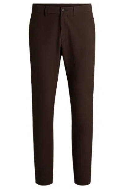 Hugo Boss Slim-fit Chinos In Easy-iron Four-way Stretch Fabric In Black