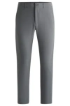 Hugo Boss Slim-fit Chinos In Easy-iron Four-way Stretch Fabric In Khaki