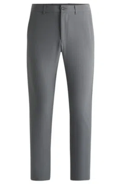 Hugo Boss Slim-fit Chinos In Easy-iron Four-way Stretch Fabric In Khaki