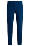 Hugo Boss Slim-fit Chinos In Easy-iron Four-way Stretch Fabric In Light Blue