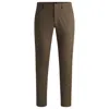 Hugo Boss Slim-fit Trousers In Stretch Cotton In Green